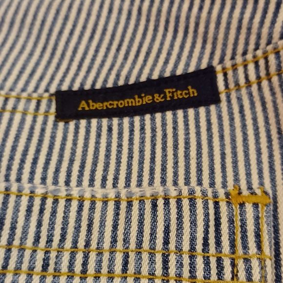 Abercrombie & Fitch Blue Striped Women's Cotton Skirt-Size 4 - Picture 8 of 11
